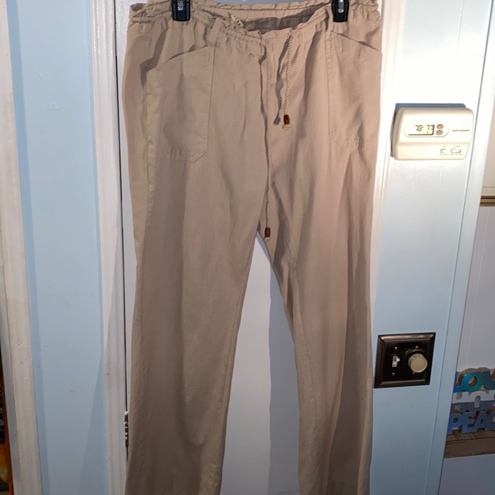 Roxy size large tie cotton pants In excellent condition